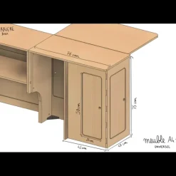 Outlet Simple Vans Meuble latéral XL avec table | Trafic 3