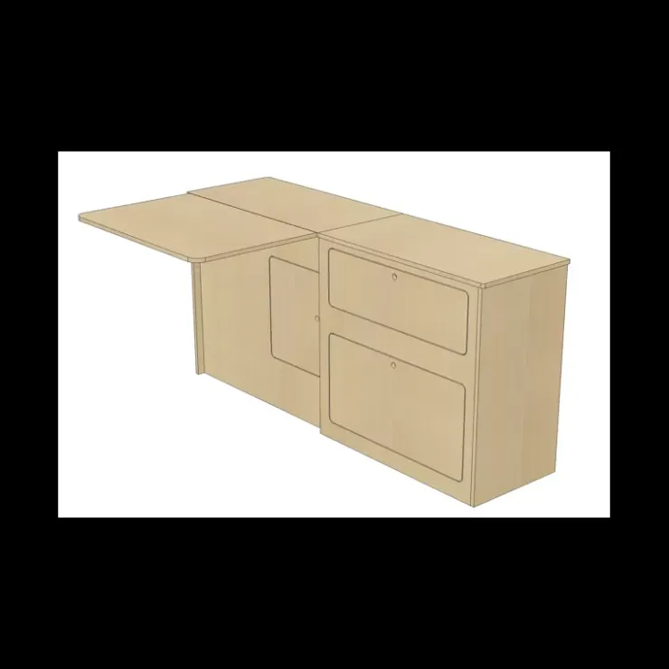 Simple Vans Meuble latéral + table XL | Universel