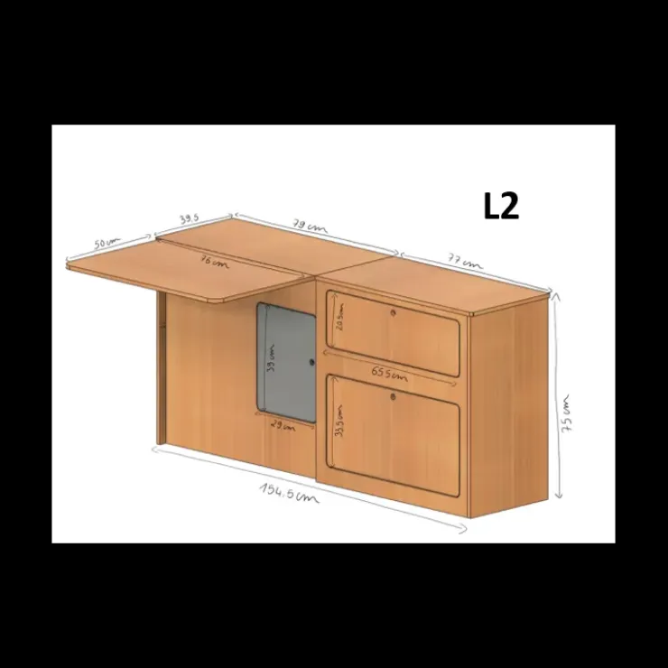 Discount Simple Vans Meuble latéral + table | Universel