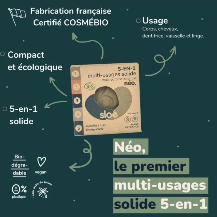 SLOE SLOÉ Noé Savon multi-usages 5-en-1