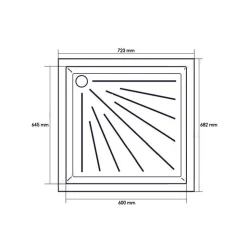 Sale Soltherm Bac à douche | 725 x 680 x 55 mm