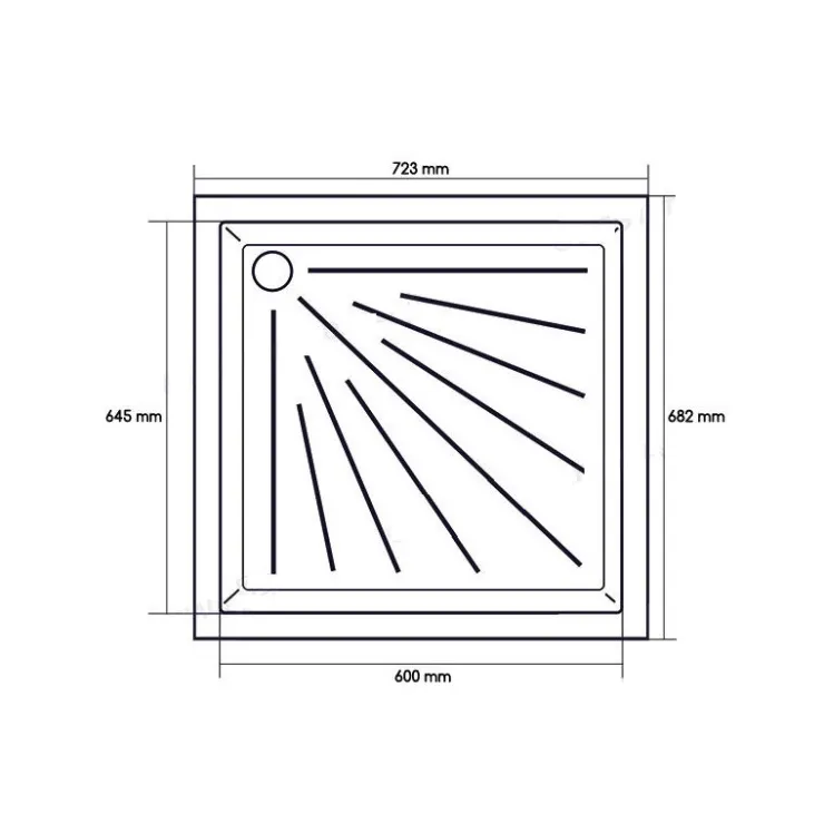 Sale Soltherm Bac à douche | 725 x 680 x 55 mm