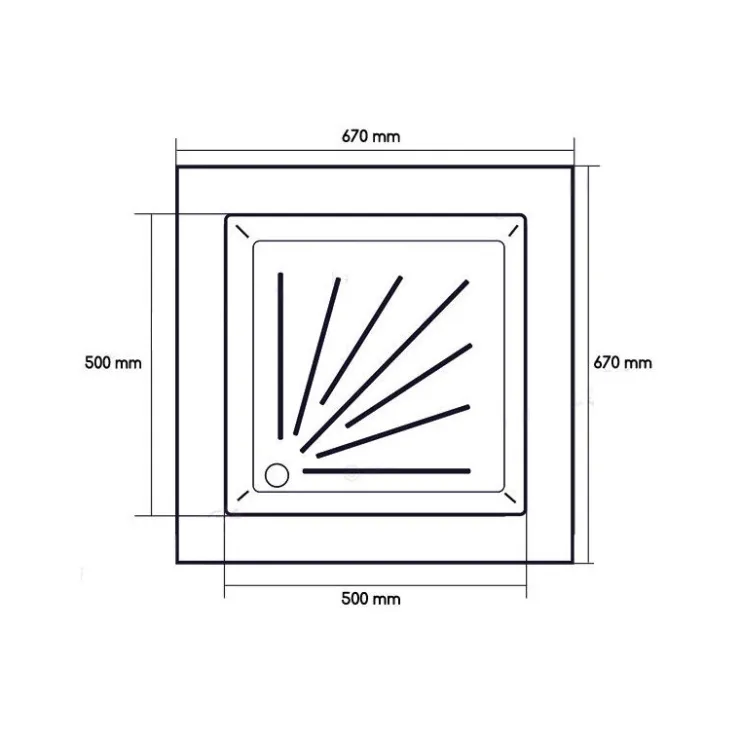 Discount Soltherm Bac à douche | 670 x 670 x 80 mm