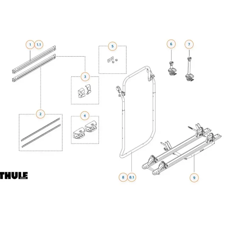 Best Thule Pièces détachées Elite Van XT