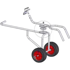Clearance Trem Chariot avant plateau tournant pour pneumatique