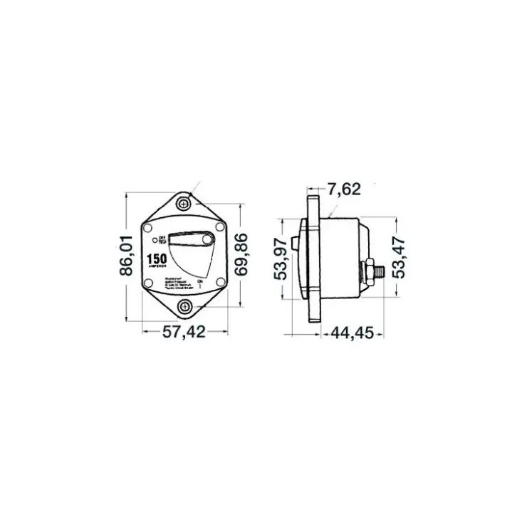 Outlet Trem Disjoncteur 150A - série 187