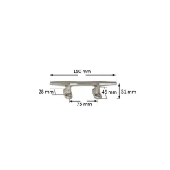 Outlet Trem Hollow cleat taquet Inox 150 mm