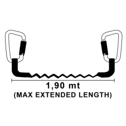 Best Trem Longe Segura élastique 1 à 1,90m | 2 mousquetons