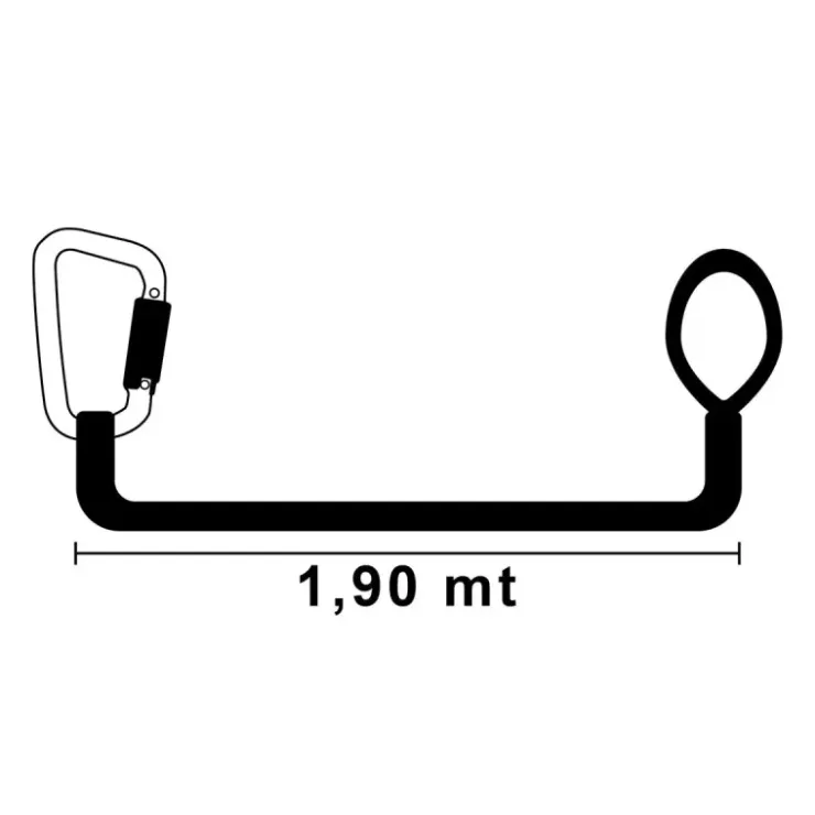 Outlet Trem Longe Segura 1,90m | 1 mousqueton