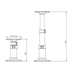 Discount Trem Pied de table télescopique