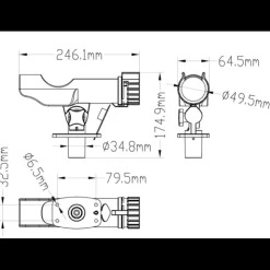 New Trem Porte canne tube encastrable