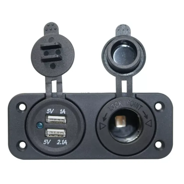 Outlet Trem Prise USB-A + Allume-Cigare