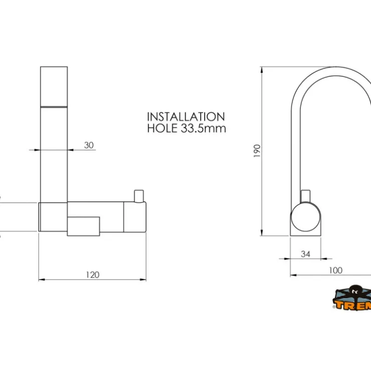 Trem Robinet mitigeur Black Line | rabattable