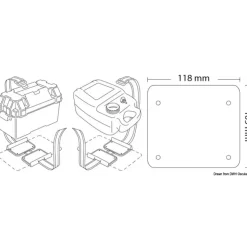 New Trem Support de bac à batterie