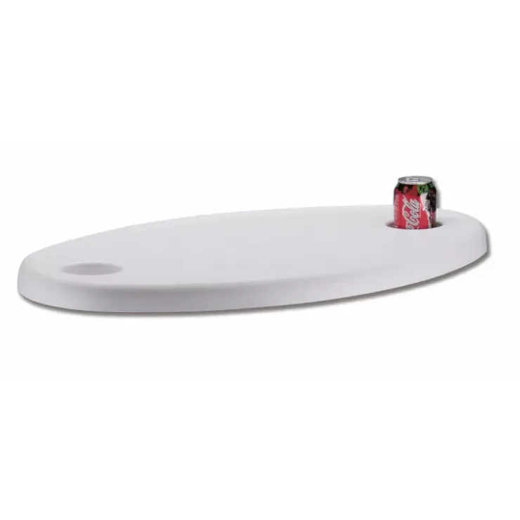 Outlet Trem Table ovale ABS Blanc 70x50cm + pied télescopique et embase