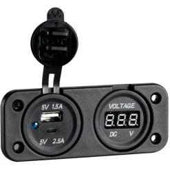 Online Trem Voltmètre + double USB Type A+C