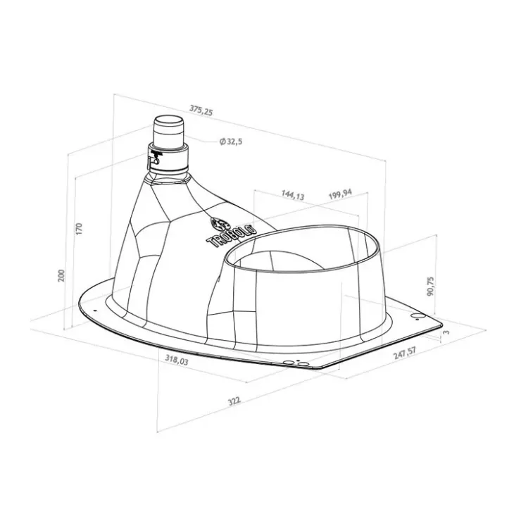 Outlet Trobolo Séparateur gris