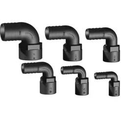 Hot Trudesign Coude 90° FM fileté cannelé noir BSP