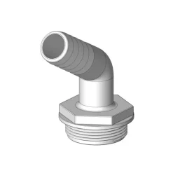 Online Trudesign Coude 120° MM fileté cannelé blanc & joint bleu