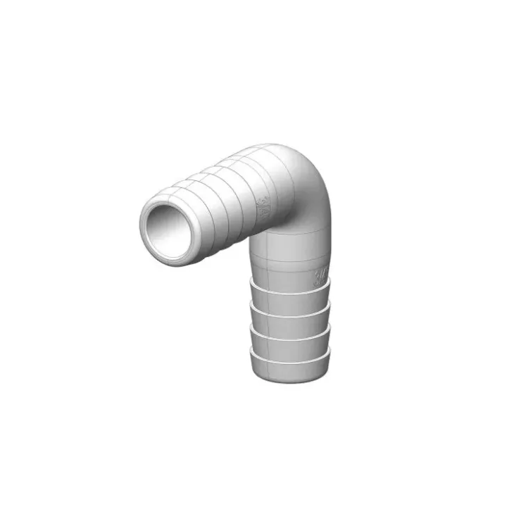 New Trudesign Raccord coudé 90° cannelé blanc