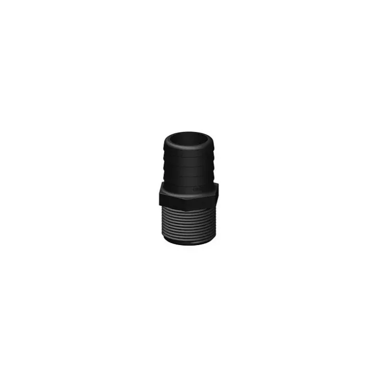 Hot Trudesign Raccord droit MM long fileté cannelé BSP Noir