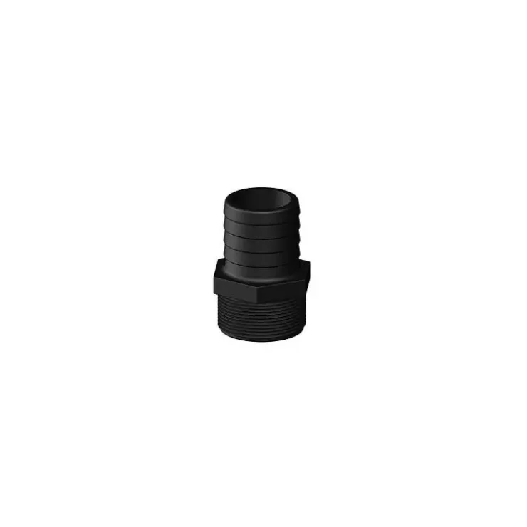 Hot Trudesign Raccord droit MM long fileté cannelé BSP Noir