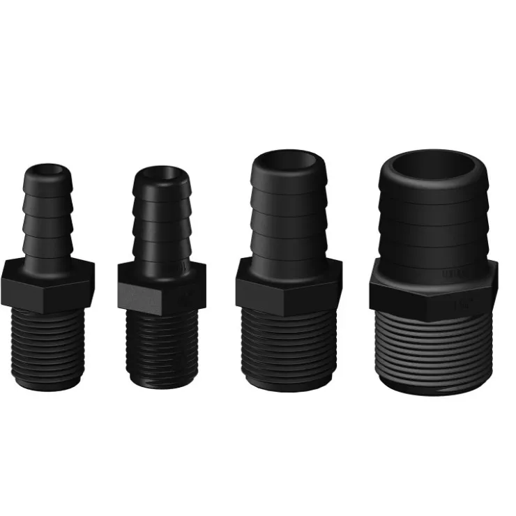 Hot Trudesign Raccord droit MM long fileté cannelé BSP Noir