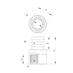 Discount Trudesign Raccord FM fileté cannelé noir BSP