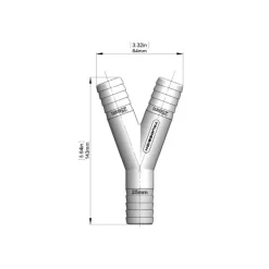 Discount Trudesign Raccord Y cannelé blanc