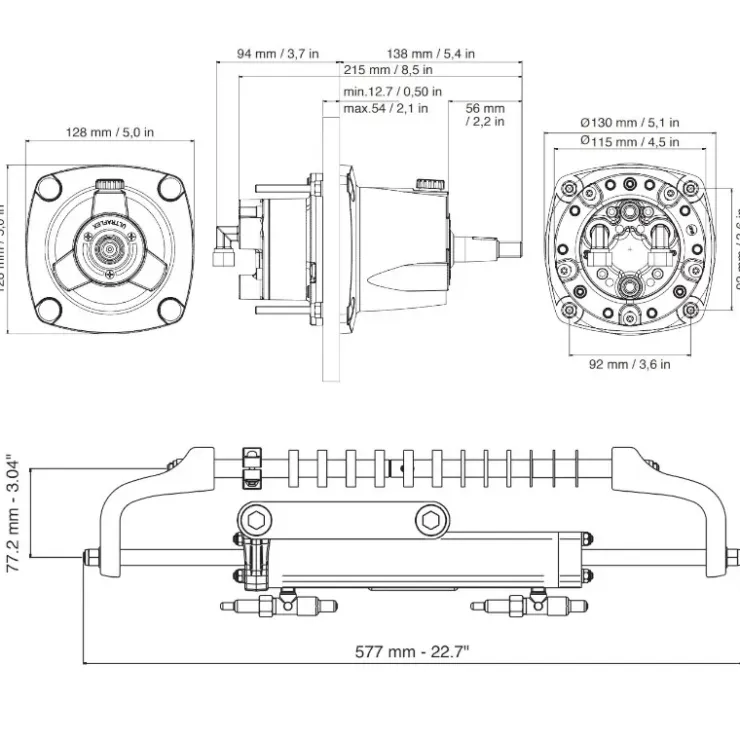 Discount Ultraflex Kit GoTech OBF jusqu'à 115 CV - vérin frontal