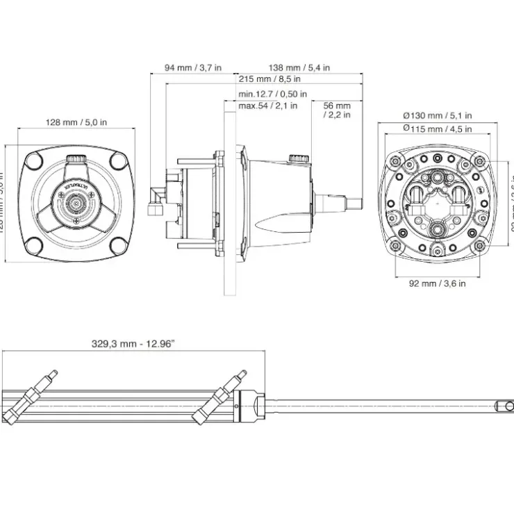 Discount Ultraflex Kit GoTech OBS jusqu'à 115 CV | vérin latéral