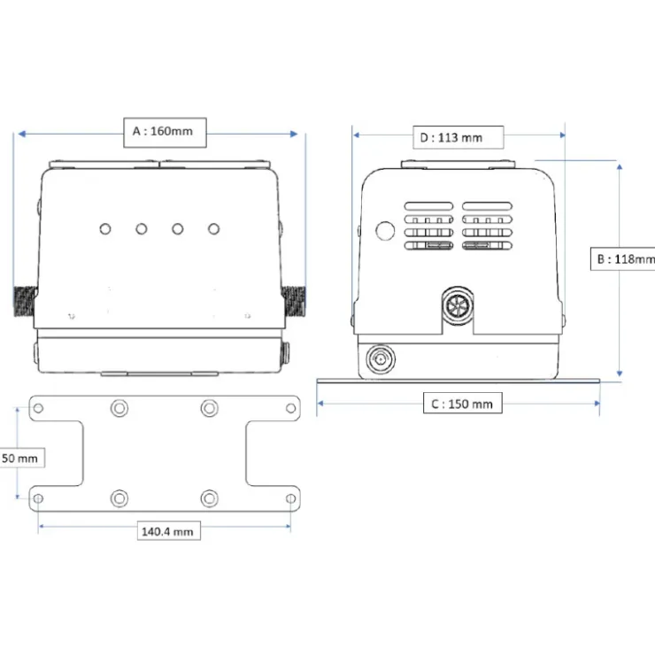 Uvoji Kit Oji Camp 8 L/min | préfiltre + boîtier déporté
