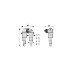 Online Vetus ASD Coude anti-siphon ø13 à 32 mm | Clapet