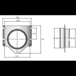 Best Vetus Bride passe cloison ventilateur ø102mm