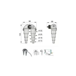 New Vetus Coude anti-siphon ø13 à 32 mm | A durite