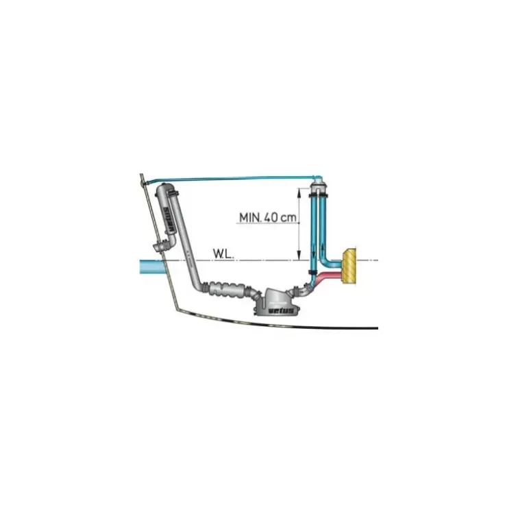 New Vetus Coude anti-siphon ø13 à 32 mm | A durite