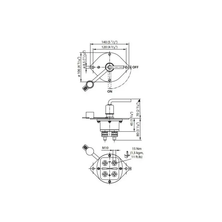 Sale Vetus Coupe batterie bipolaire 250 A
