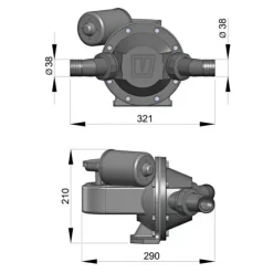 Outlet Vetus EMP140 Pompe d'évacuation 12/24V