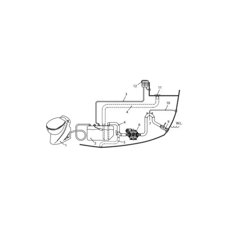 Outlet Vetus EMP140 Pompe d'évacuation 12/24V