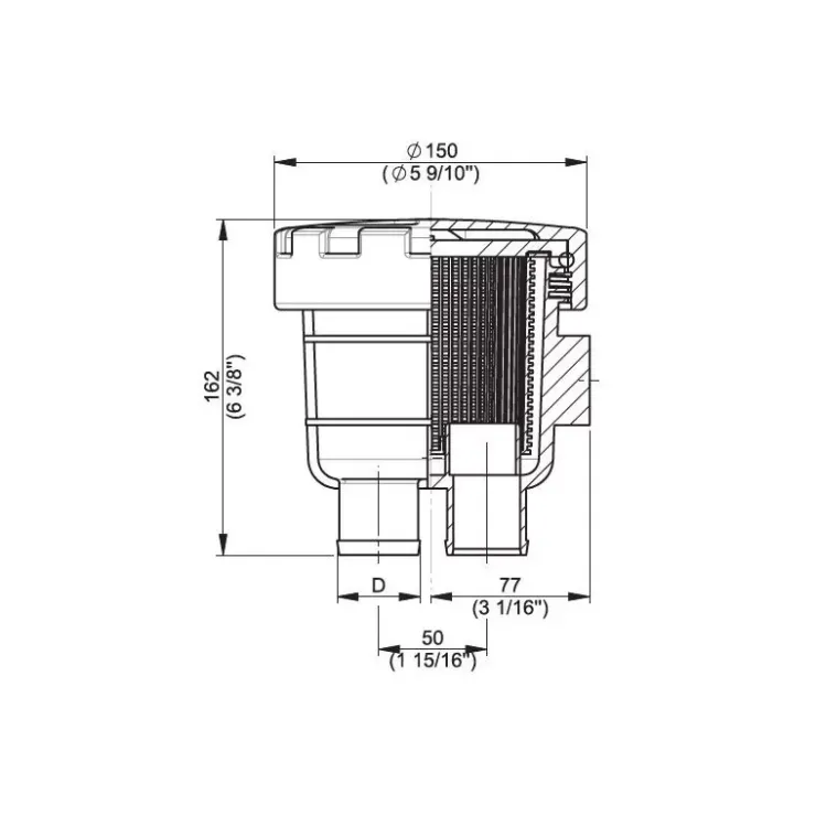 Clearance Vetus Filtre démontage facile FTR330M