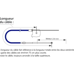 Clearance Vetus Kit de direction ZF avec câble jusqu'à 125 Cv