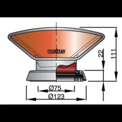Clearance Vetus Manche à air inox ø 75 mm