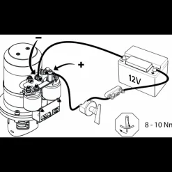 Vetus Propulseur d'étrave conventionnel BOW4512 12V 45 Kg 125 mm