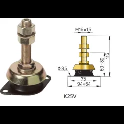 Vetus Silent Bloc K 1 ou 2 cylindres 6-20 CV