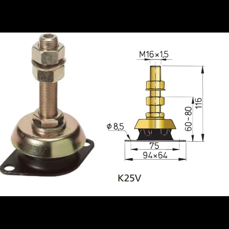 Vetus Silent Bloc K 1 ou 2 cylindres 6-20 CV