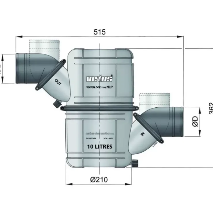 Best Vetus Waterlock NLP 15 à 120 CV