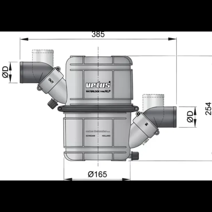 Outlet Vetus Waterlock NLPHD 22 à 110 CV
