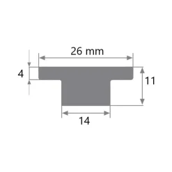 Viadana Rail en T de 26 mm & accessoires