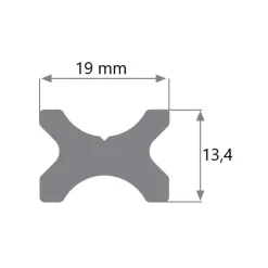 Outlet Viadana Rail en X 19 x 13,4 & accessoires