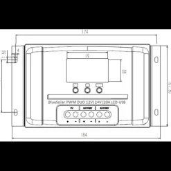 Victron Energy VICTRON BlueSolar DUO PWM 12/24V - 20A